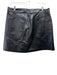 Agolde Size 30 Black Recycled Leather blend Button Fly Mini Skirt Black / 30