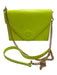 Tory Burch Neon Green Leather Flap Logo Gold Hardware Chain Crossbody Strap Bag Neon Green / S