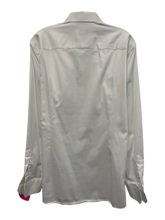 Eton Size 16.5 White Cotton Solid Button up Men's Long Sleeve Shirt White / 16.5