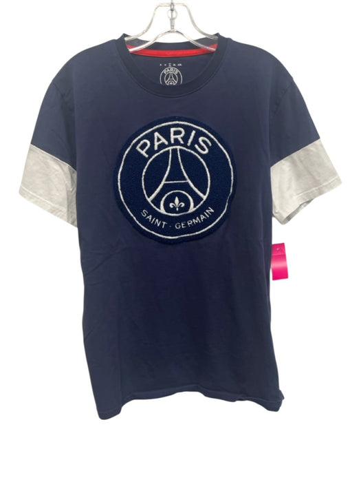 Paris Saint Germain Size L Navy Blue & White Men's Short Sleeve Navy Blue & White / L