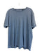 Raffi Size L Blue Cotton Solid Men's Short Sleeve Blue / L