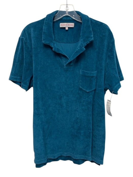 Orlebar Brown Size XXL Blue Cotton Terry Cloth Polo Men's Short Sleeve Blue / XXL