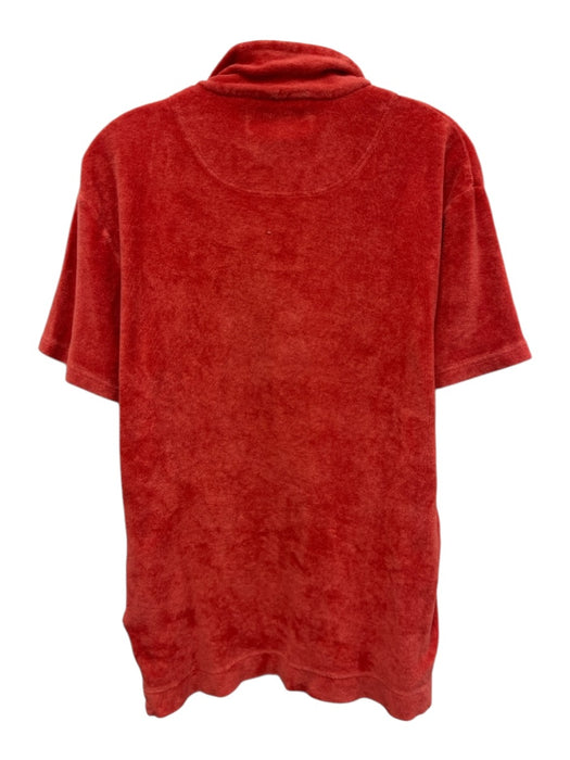 Orlebar Brown Size XL Red Cotton Terry Cloth Polo Men's Short Sleeve Red / XL