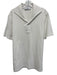 Edward Armah Size L White Cotton Solid Polo Men's Short Sleeve White / L