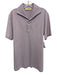 Edward Armah Size L Purple Cotton Solid Polo Men's Short Sleeve Purple / L