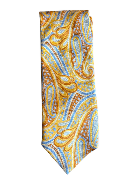 Robert Talbott Yellow & Blue Silk Paisley Men's Ties Yellow & Blue