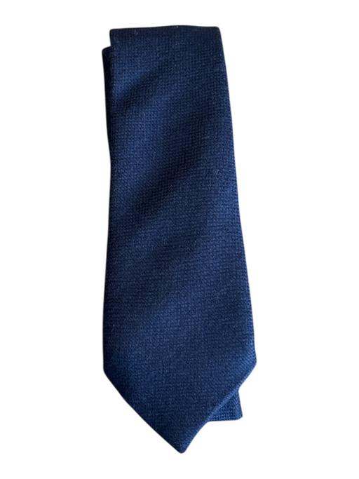 Furest Navy Blue Wool Blend Knit Men's Ties Navy Blue