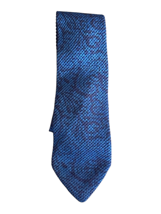Robert Talbott Blue Silk Knit Men's Ties Blue