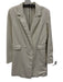Alice + Olivia Classics Size 12 Ecru Cream Polyurethane Pleather Blazer Romper Ecru Cream / 12
