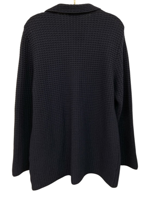Emanuel Berg Size XL Navy Blue Wool Knit Button up Men's Sweater Navy Blue / XL