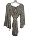 Jay Godfrey Size 10 Silver Gold Polyester Long Sleeve Fully Sequined Dress Silver Gold / 10