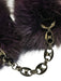 Mitchie's Matchings Purple Dyed Fox Fur Collar Chain Clasp scarf Purple
