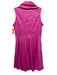 Samuel Dong Size L Pink Polyester Blend Sleeveless Textured Zip Up Dress Pink / L
