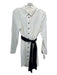 Kate Spade Size 2 White & Black Polyester Collared Button Up Long Sleeve Dress White & Black / 2