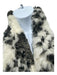 White & Gray Angora Knit Fringe scarf White & Gray