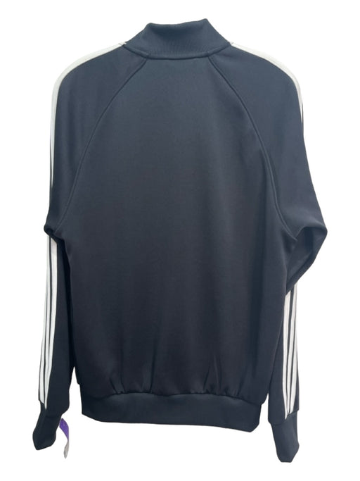 Adidas Size M Black & White Polyester Blend Zipper Men's Jacket M