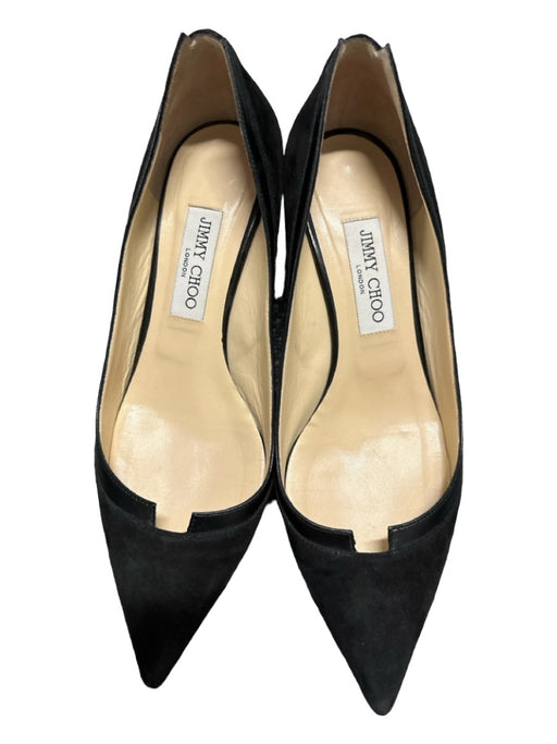 Jimmy Choo Shoe Size 40 Black Suede Kitten Heel Pointed Toe Pumps Black / 40