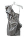 Saylor Size XS Silver & tan Polyester Assymetrical Ruffled Marble Detail Dress Silver & tan / XS