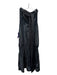 Ramy Brook Size XS Black Polyester Sleeveless Tie Neck Velvet Cocktail Dress Black / XS