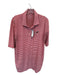 Southern Tide Size XL Red & White Polyester Striped Men's Polo XL