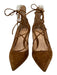 Gianvito Rossi Shoe Size 37 Brown Suede Laces Pointed Toe Strappy Pumps Brown / 37