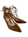 Gianvito Rossi Shoe Size 37 Brown Suede Laces Pointed Toe Strappy Pumps Brown / 37