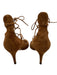 Gianvito Rossi Shoe Size 37 Brown Suede Laces Pointed Toe Strappy Pumps Brown / 37