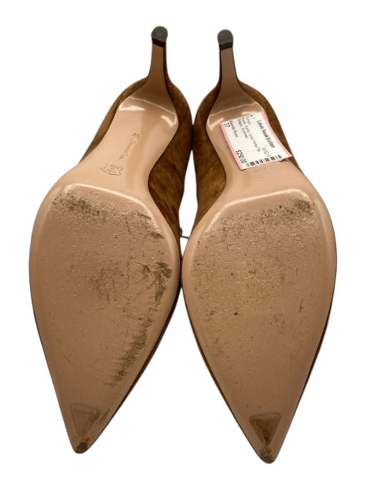 Gianvito Rossi Shoe Size 37 Brown Suede Laces Pointed Toe Strappy Pumps Brown / 37