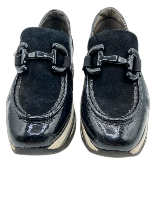Soft Waves Shoe Size 37 Black, White & Gray Suede & Patent Leather Loafers Black, White & Gray / 37