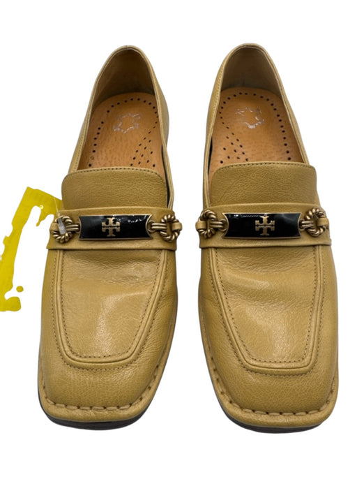 Tory Burch Shoe Size 7 Yellow Leather Square Toe Buckle Detail Pumps Yellow / 7