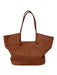 Monserat De Lucca Brown Leather 2 Handles Button Close Tote Bag Brown / M