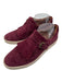 Frye Shoe Size 9.5 Merlot Red Suede Oxford Buckle Round Toe Fringe Sneakers Merlot Red / 9.5