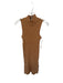 Magaschoni Size M Camel Viscose Mock Neck Ribbed Sleeveless Midi Dress Camel / M