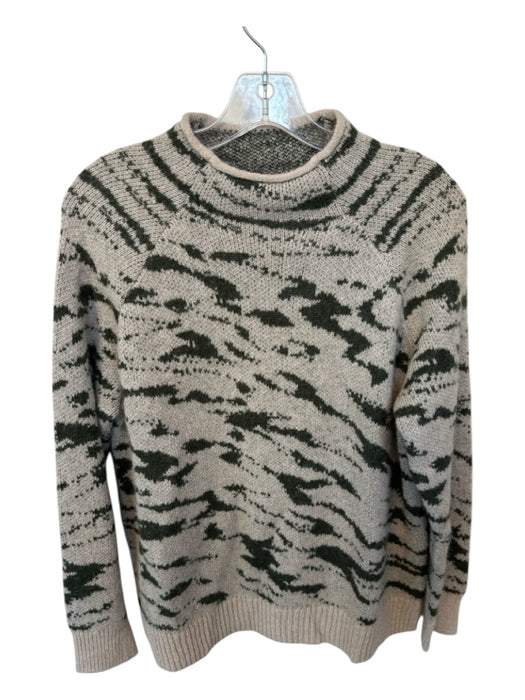 Madewell Size S Gray Alpaca Blend Long Sleeve Knit Abstract Sweater Gray / S