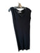 Madewell Size XXS Black Viscose Blend Cap Sleeve V Neck Maxi Dress Black / XXS