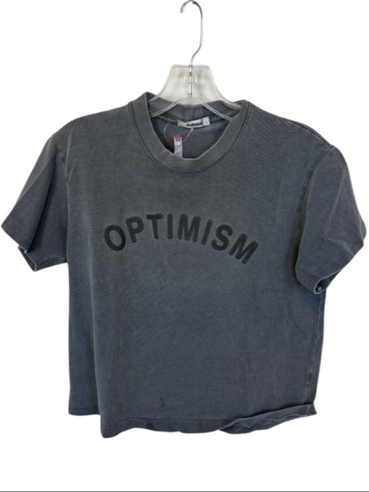 Madhappy Size M Gray & Black Cotton Short Sleeve graphic Top Gray & Black / M