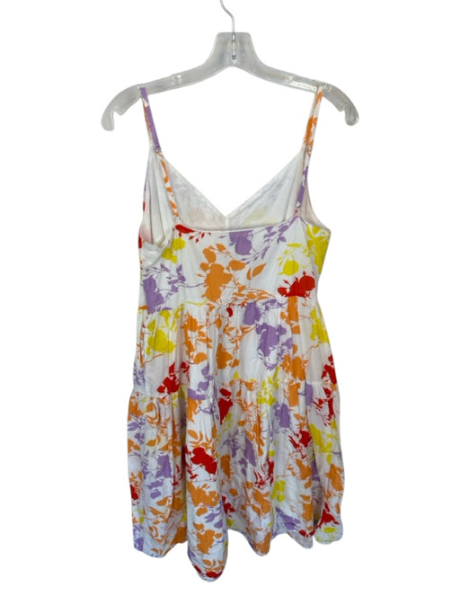 Peter Som Size 6 Yellow & Purple Cotton Spaghetti Strap Botanical Maxi Dress Yellow & Purple / 6