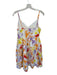 Peter Som Size 6 Yellow & Purple Cotton Spaghetti Strap Botanical Maxi Dress Yellow & Purple / 6