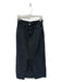 MNG Size M Black Cotton Front Slit Maxi Denim Skirt Black / M