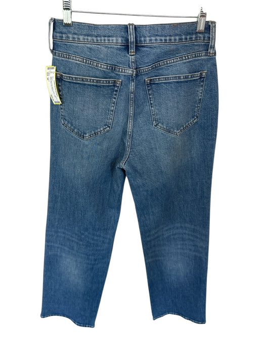 J. Crew Size 26 Med Dark Wash Cotton High Waist Wide Leg Jeans Med Dark Wash / 26