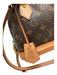 Louis Vuitton Brown & Tan Coated Canvas Leather trim Monogram Top Handles Bag Brown & Tan