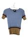 Dolce & Gabbana Size Est S Blue, brown & gold Cotton Blend Short Sleeve Knit Top Blue, brown & gold / Est S