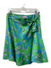 Lilly Pulitzer Size 10 Green, Blue, White Silk Bow detail Side Zip Floral Skirt Green, Blue, White / 10