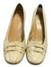 Stuart Weitzman Shoe Size 9 Light Tan Leather Gold hardware Buckle Detail Shoes Light Tan / 9