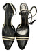 Kate Spade Shoe Size 9 Black & White Leather Stacked Heel Ankle Strap Heel Shoes Black & White / 9