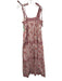 Madison Mathews Size L red, pink, white Cotton Sleeveless Floral Print Dress red, pink, white / L