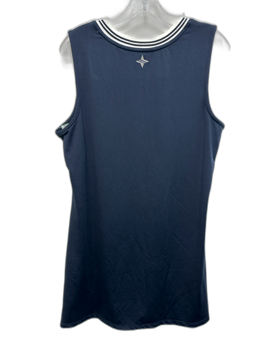 Tuckernuck Sport Size XL Navy Blue & White Polyester & Spandex Sleeveless Dress Navy Blue & White / XL