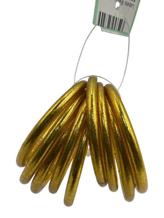 Budha girl Gold Tone Plastic Flexible Set Bracelet Gold Tone
