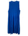 Rachel Comey Size 12 Blue Linen Sleeveless Frayed Edge V Neck Dress Blue / 12
