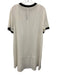 Rag & Bone Size L Cream White & Black Triacetate Short Sleeve T Shirt Dress Cream White & Black / L